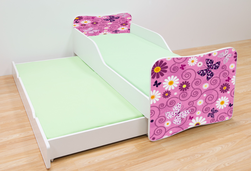 Becks posteľ s výsuvným lôžkom PinkRed
